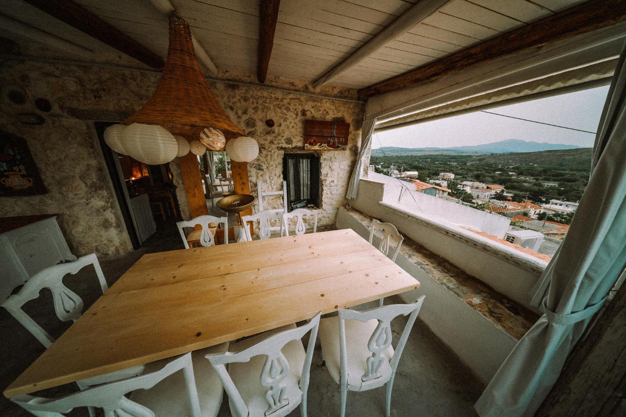 Villa Antonia'S Stonebuilt Mansion With A Private Pool à Arménoi Extérieur photo
